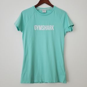 Gymshark Women's Size M Teal Blue Loose Athletic Yoga Shirt Gym Tshirt